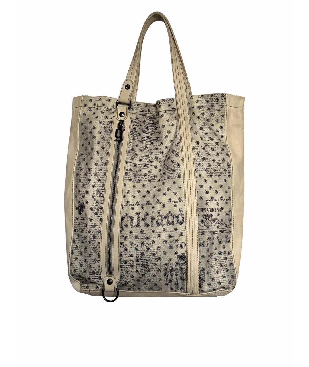 JOHN GALLIANO Бежевая кожаная сумка через плечо, фото 1