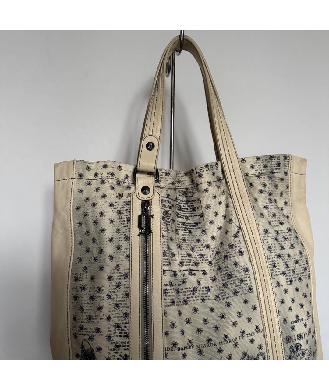 JOHN GALLIANO Бежевая кожаная сумка через плечо, фото 5