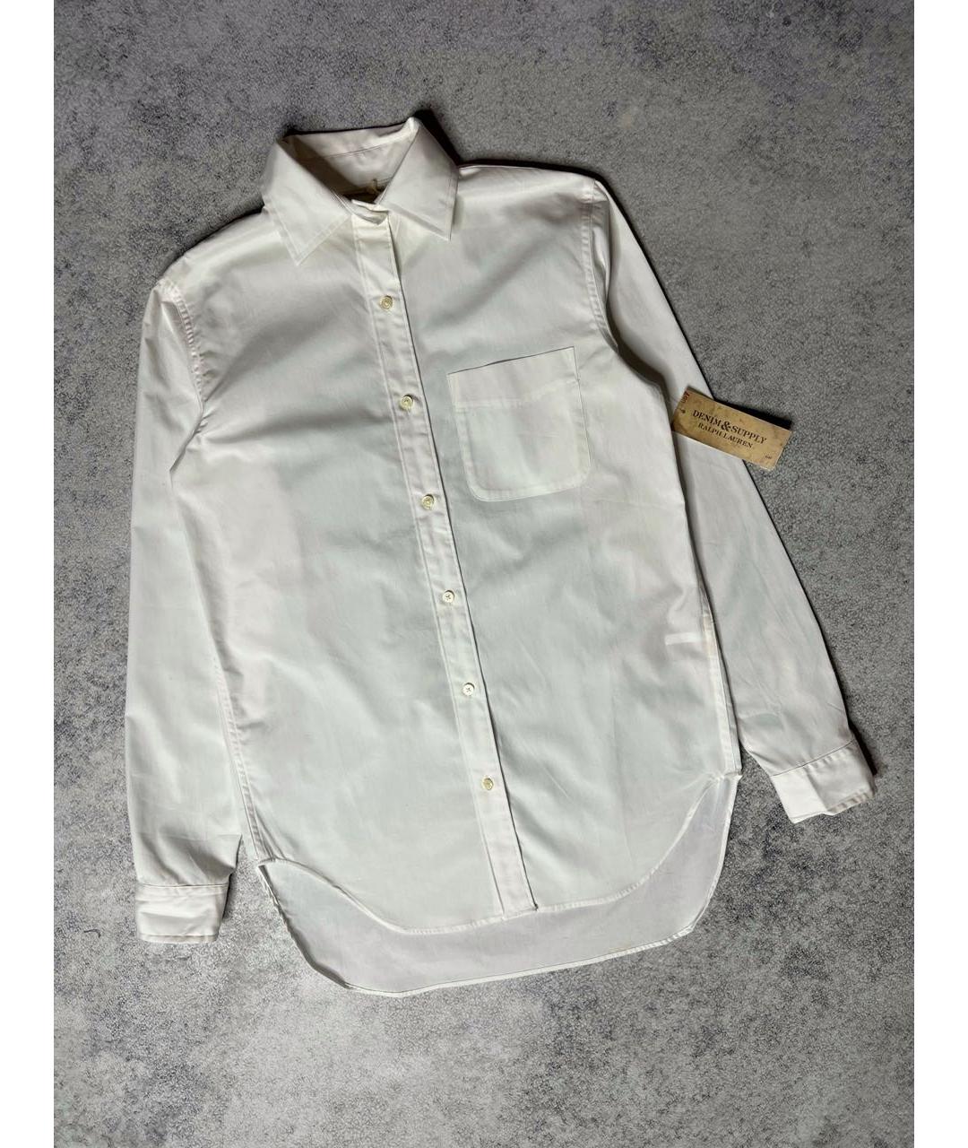 RALPH LAUREN Белая хлопковая рубашка, фото 7