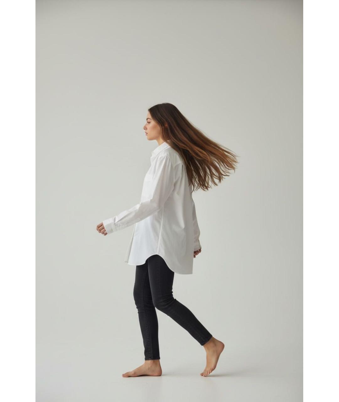 RALPH LAUREN Белая хлопковая рубашка, фото 2