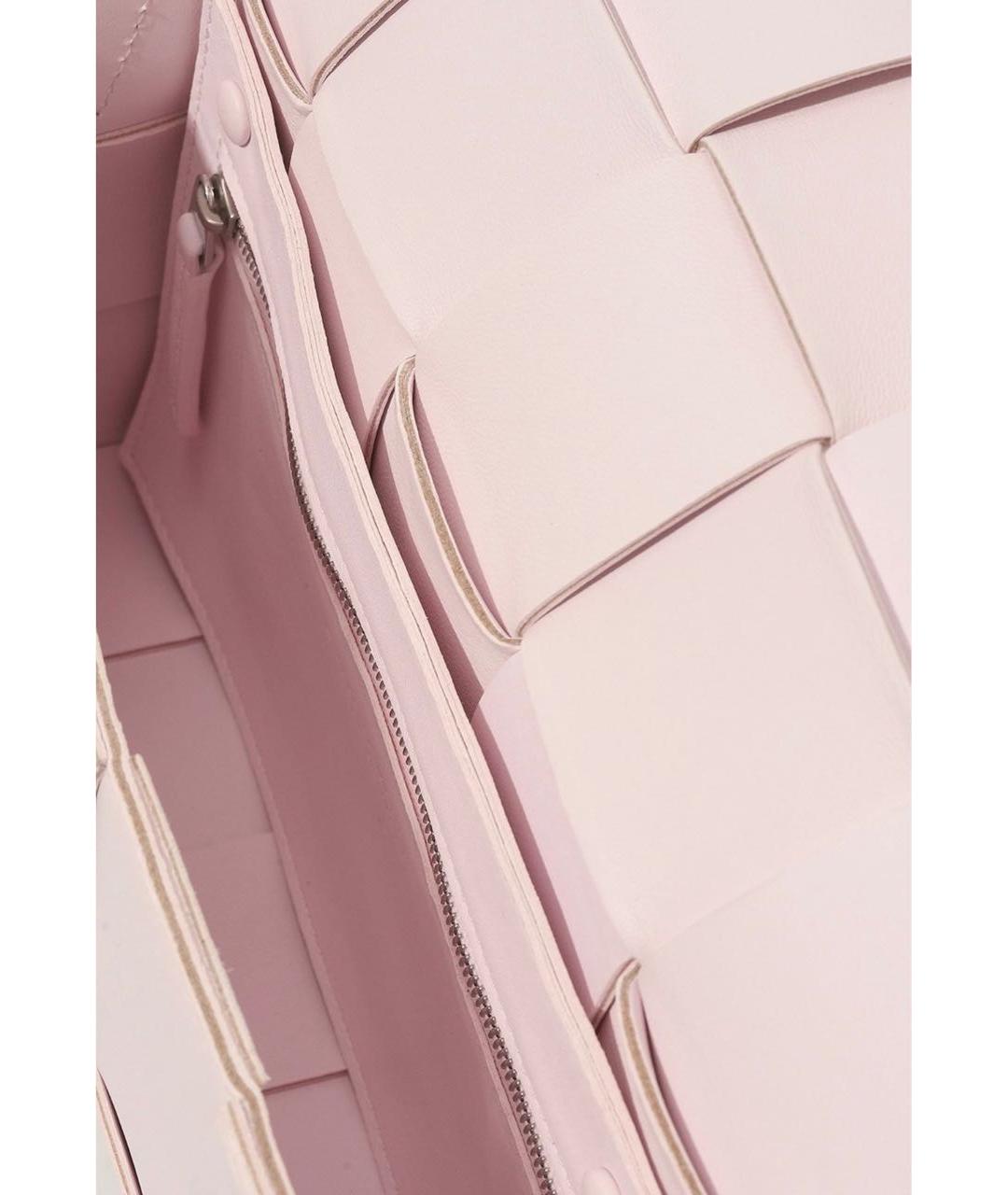 BOTTEGA VENETA Розовая кожаная сумка через плечо, фото 4