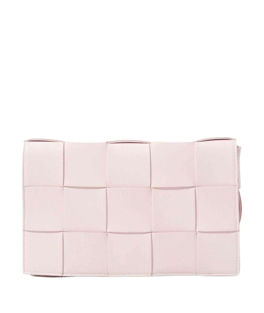 BOTTEGA VENETA Розовая кожаная сумка через плечо, фото 1