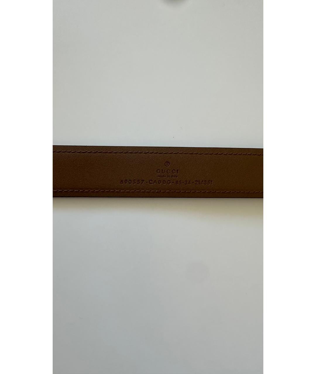 GUCCI Коричневый замшевый ремень, фото 3