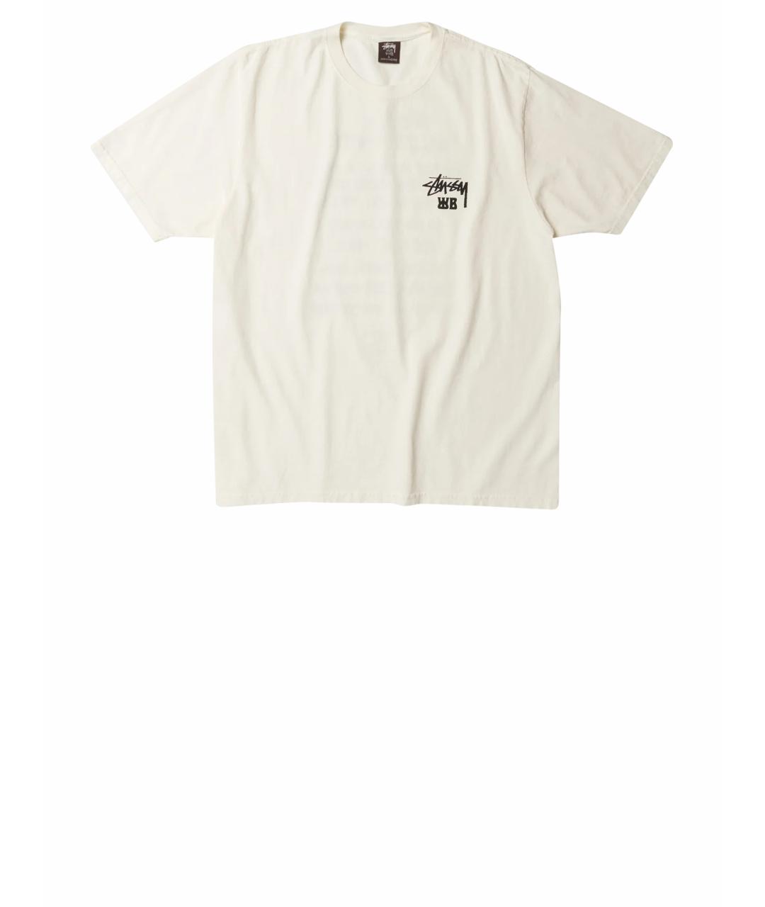 STUSSY Белая хлопковая футболка, фото 1