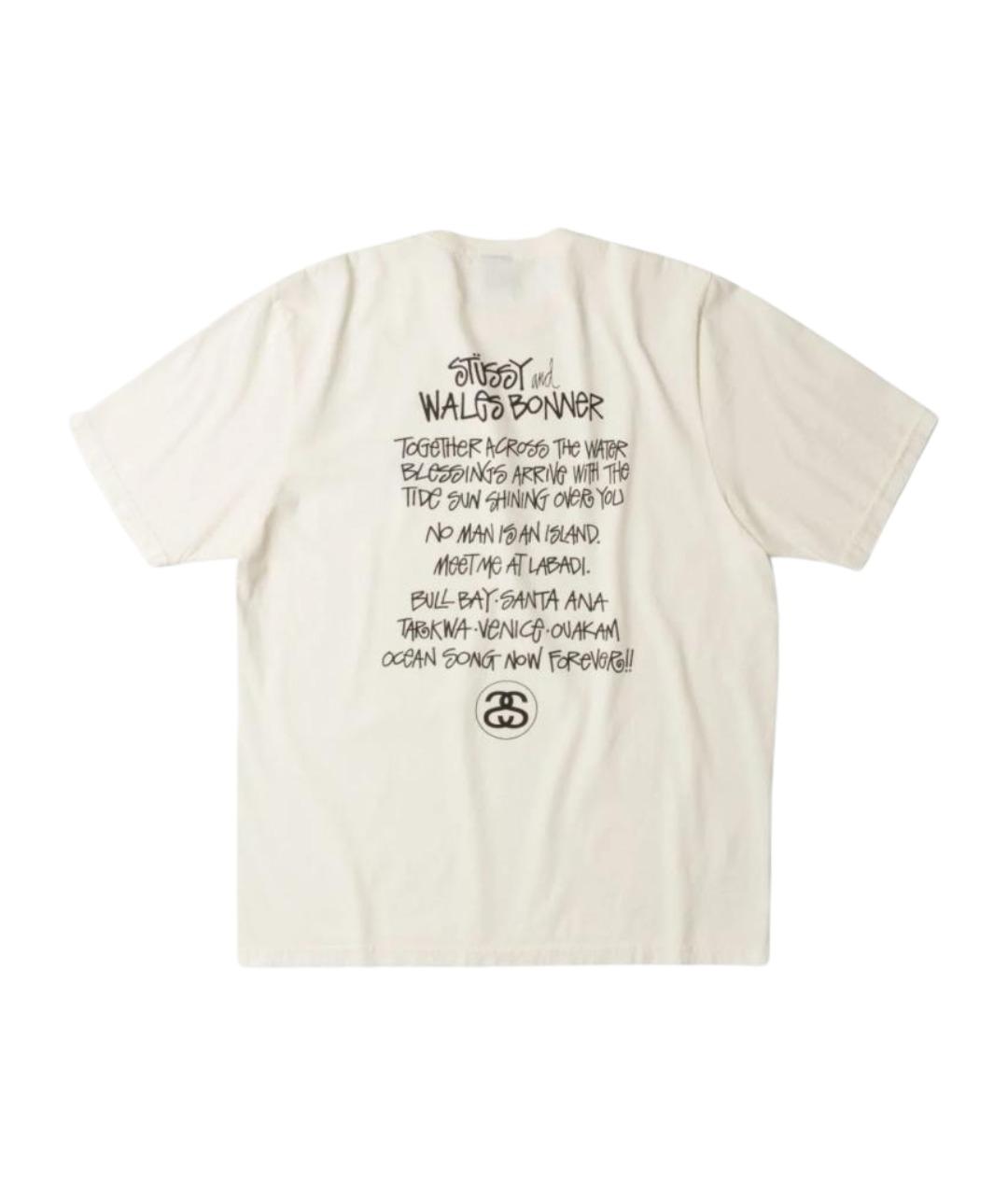 STUSSY Белая хлопковая футболка, фото 1