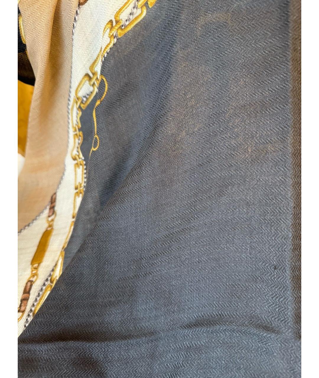 POLLINI Бежевый шерстяной платок, фото 6