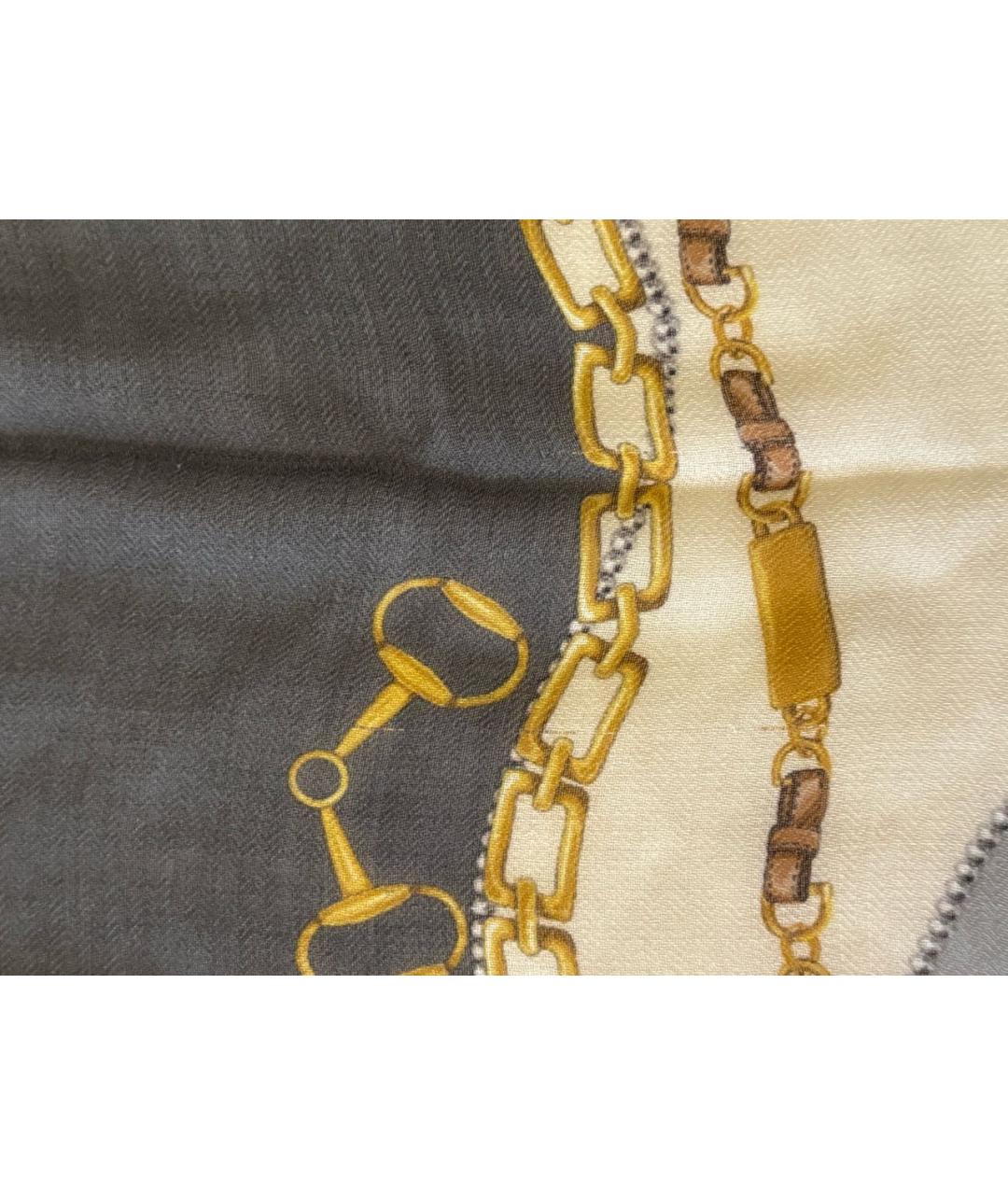 POLLINI Бежевый шерстяной платок, фото 7