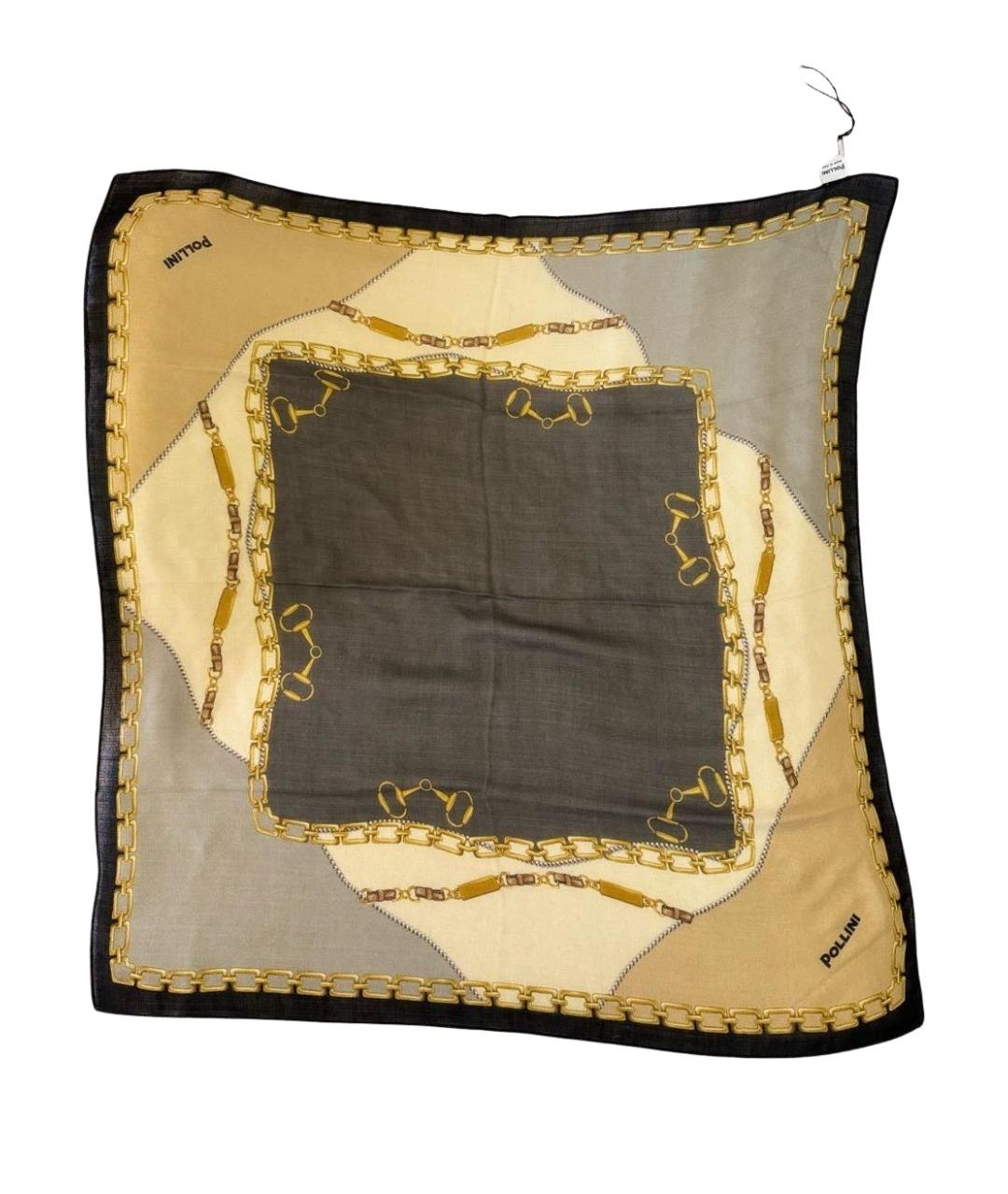 POLLINI Бежевый шерстяной платок, фото 1