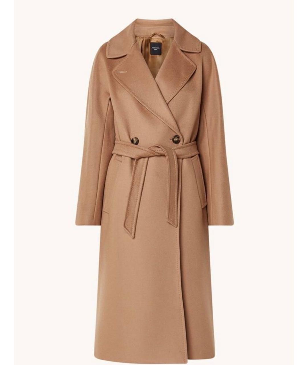 WEEKEND MAX MARA Коричневое шерстяное пальто, фото 9