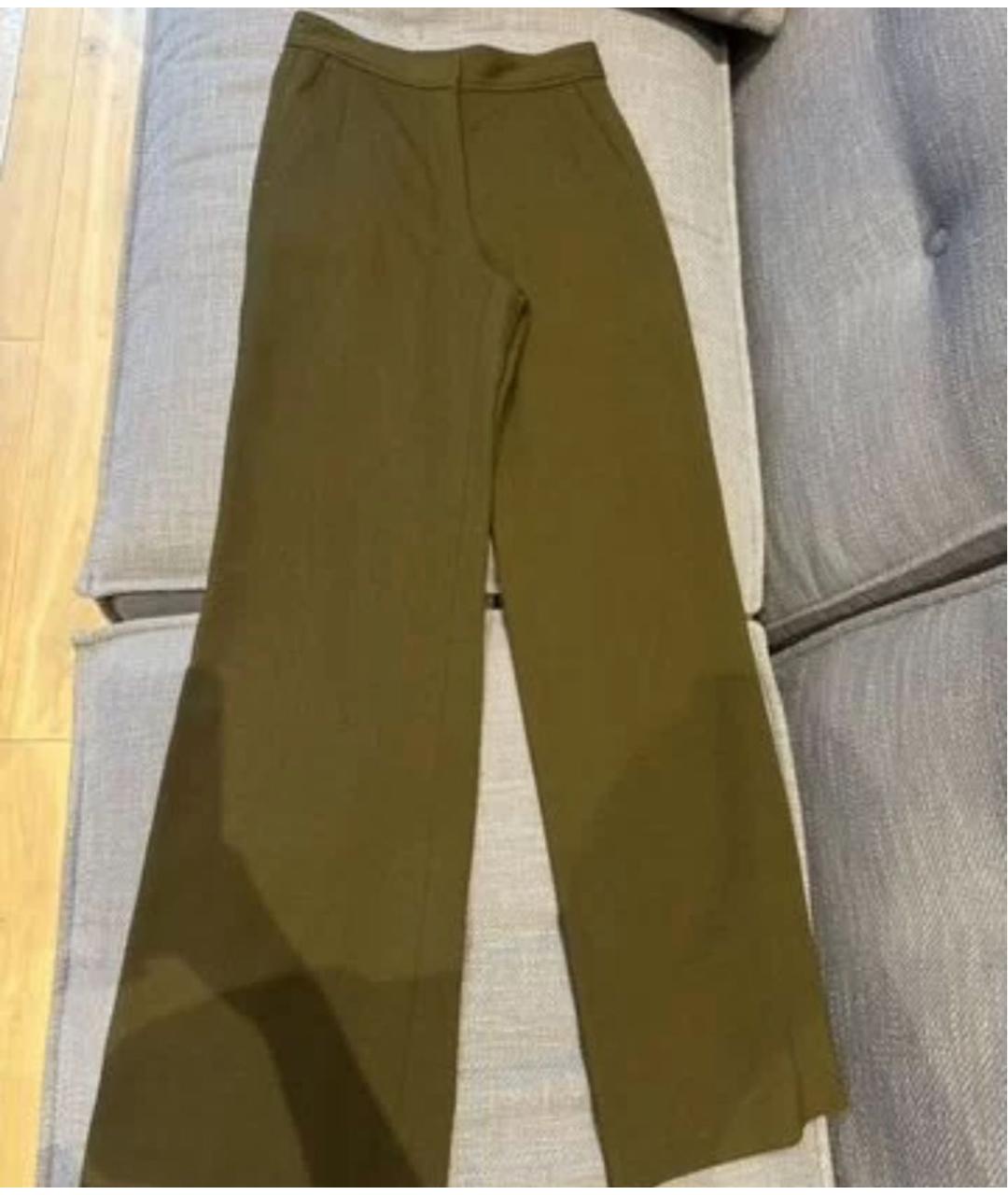 DRIES VAN NOTEN Хаки шерстяные прямые брюки, фото 3