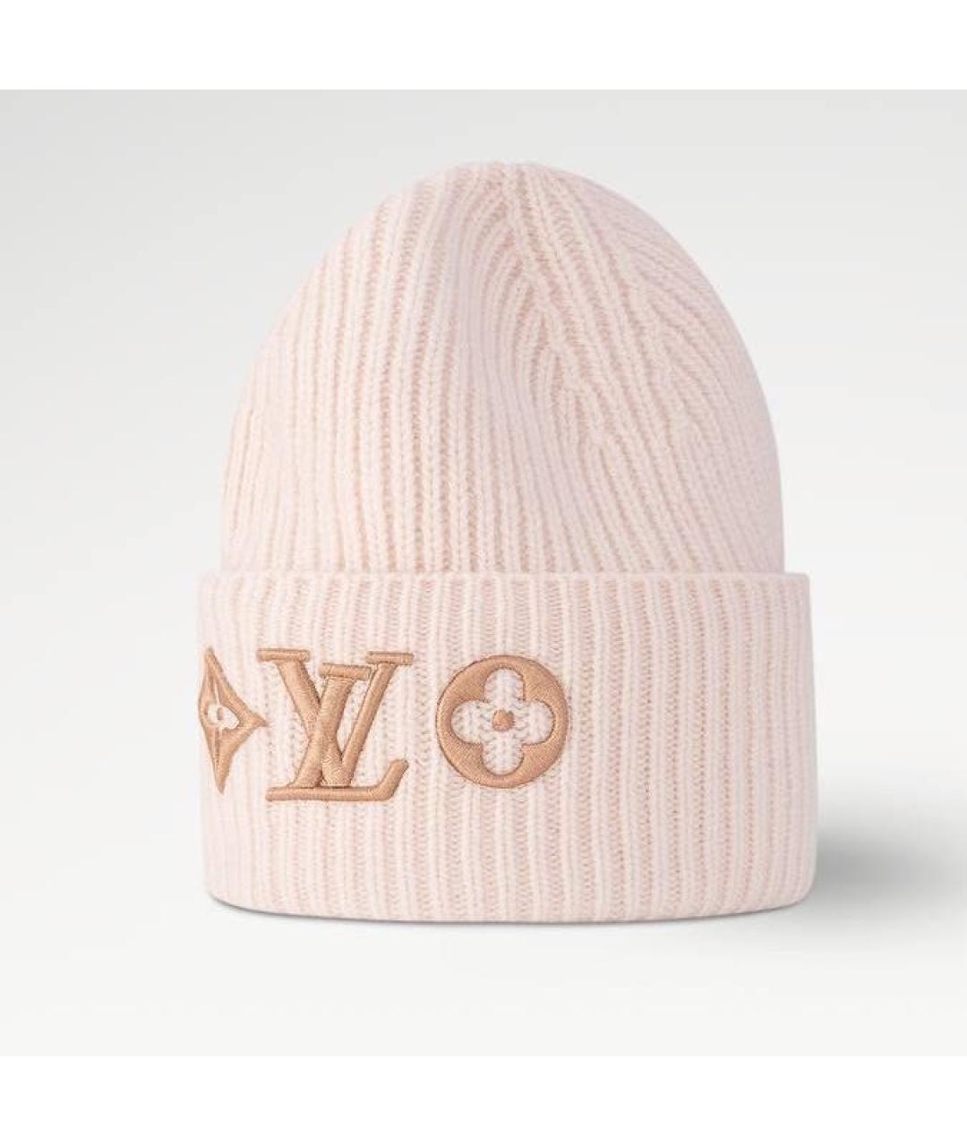 LOUIS VUITTON Розовая шерстяная шапка, фото 2