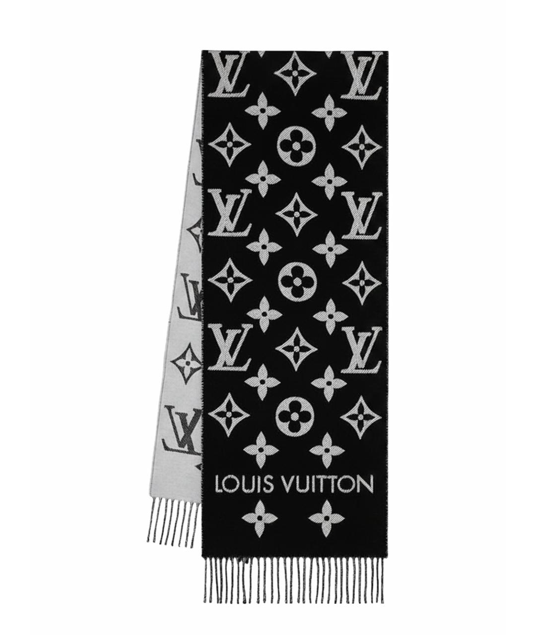 LOUIS VUITTON Черный шарф, фото 1