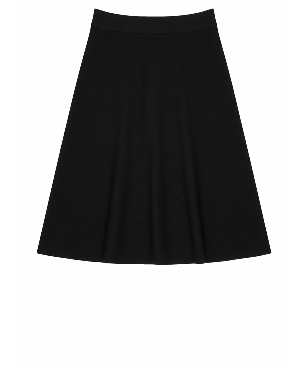 BOTTEGA VENETA Черная шерстяная юбка миди, фото 1
