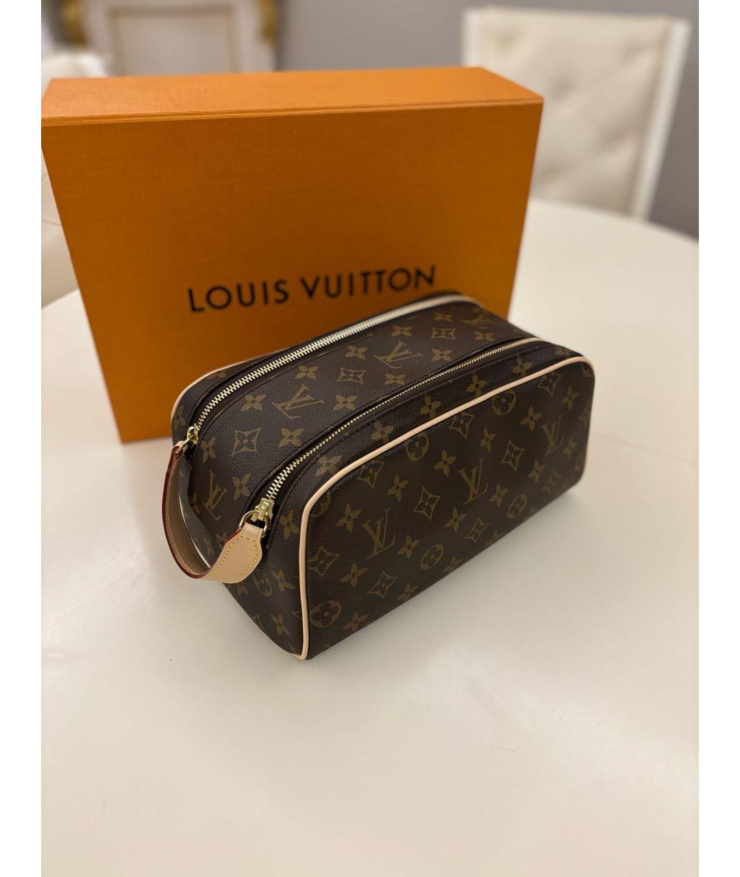 LOUIS VUITTON Коричневая косметичка, фото 8