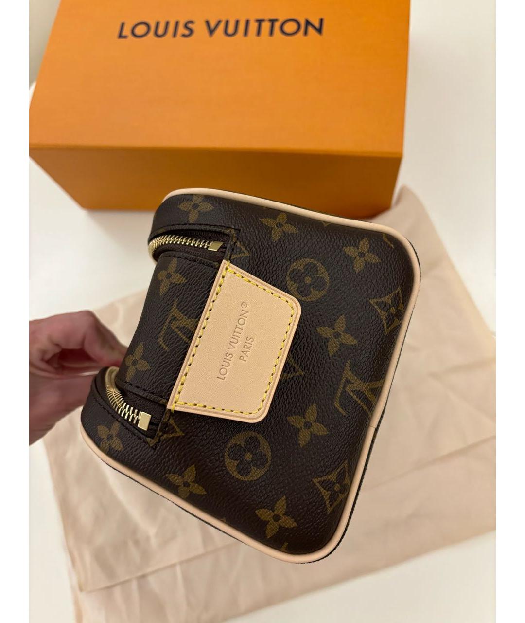 LOUIS VUITTON Коричневая косметичка, фото 5