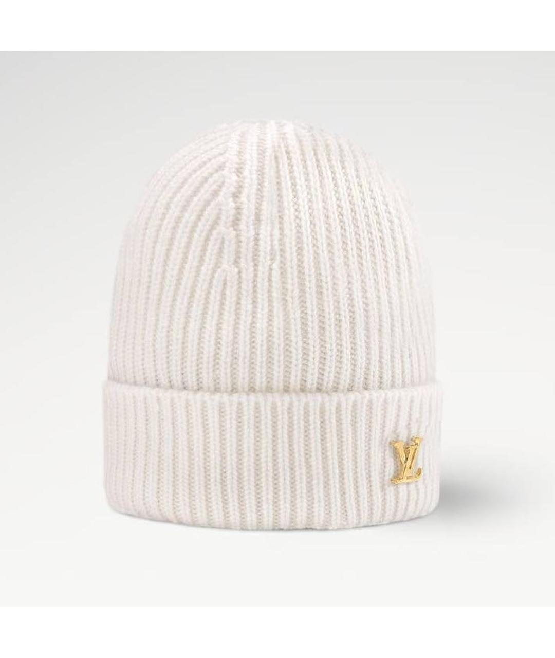 LOUIS VUITTON Белая кашемировая шапка, фото 2