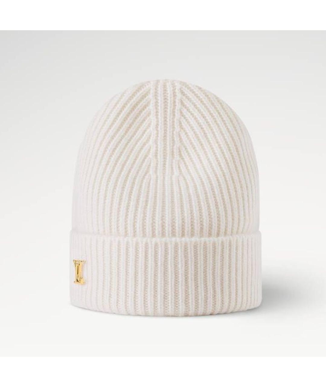 LOUIS VUITTON Белая кашемировая шапка, фото 8