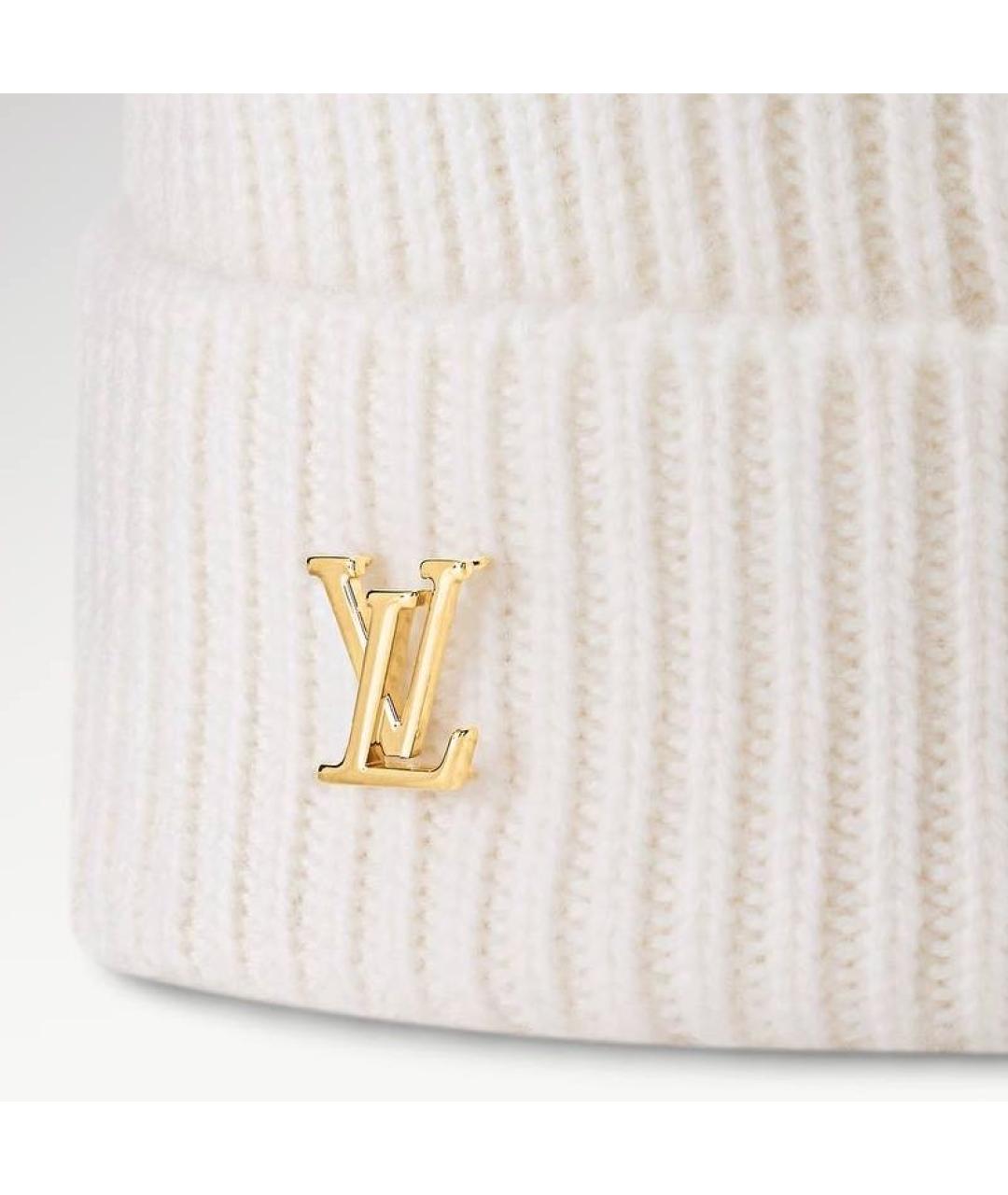 LOUIS VUITTON Белая кашемировая шапка, фото 5