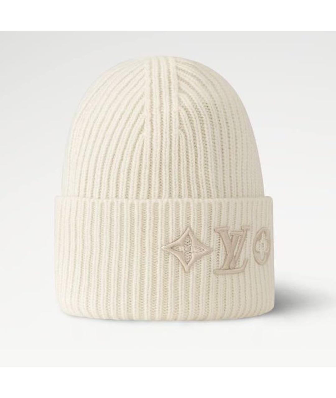 LOUIS VUITTON Белая шерстяная шапка, фото 2
