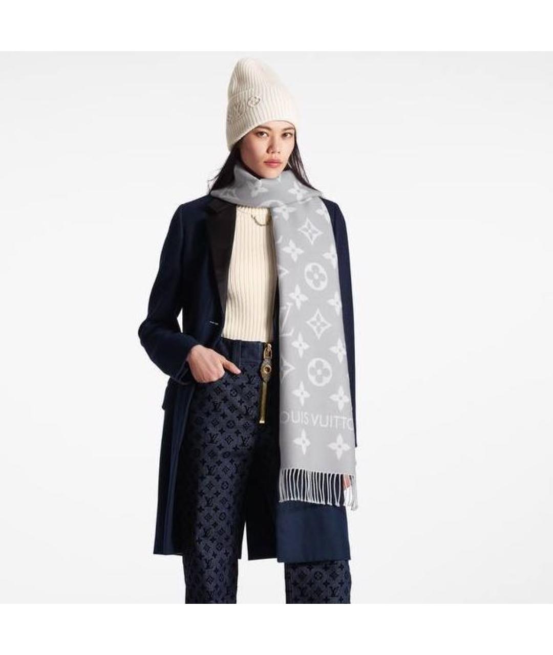 LOUIS VUITTON Белая шерстяная шапка, фото 5