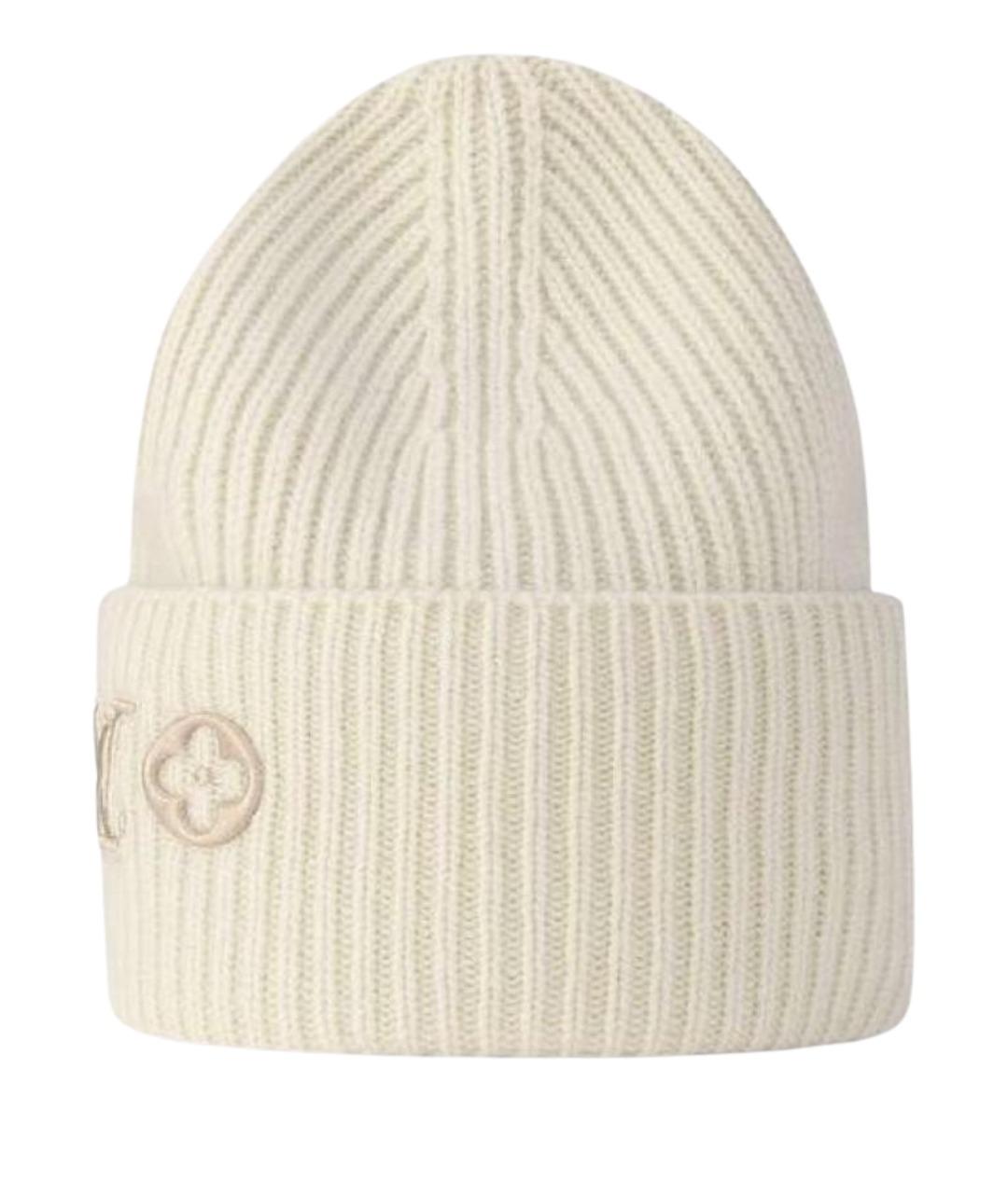 LOUIS VUITTON Белая шерстяная шапка, фото 1