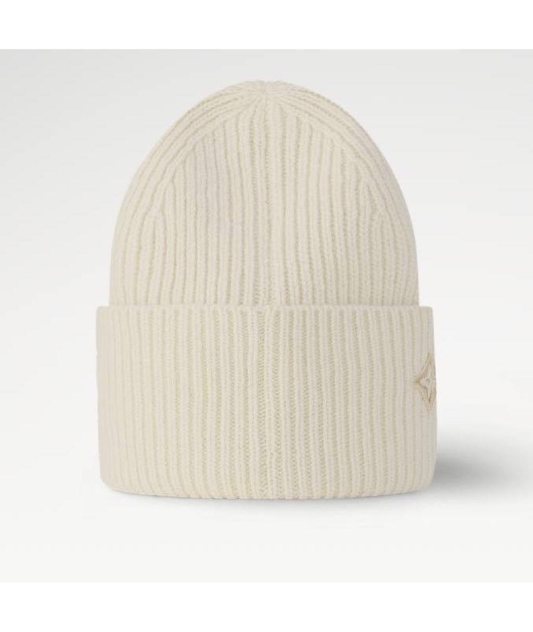 LOUIS VUITTON Белая шерстяная шапка, фото 4