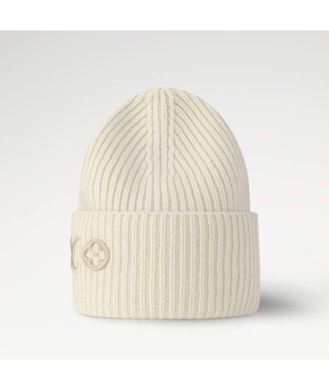 LOUIS VUITTON Белая шерстяная шапка, фото 8