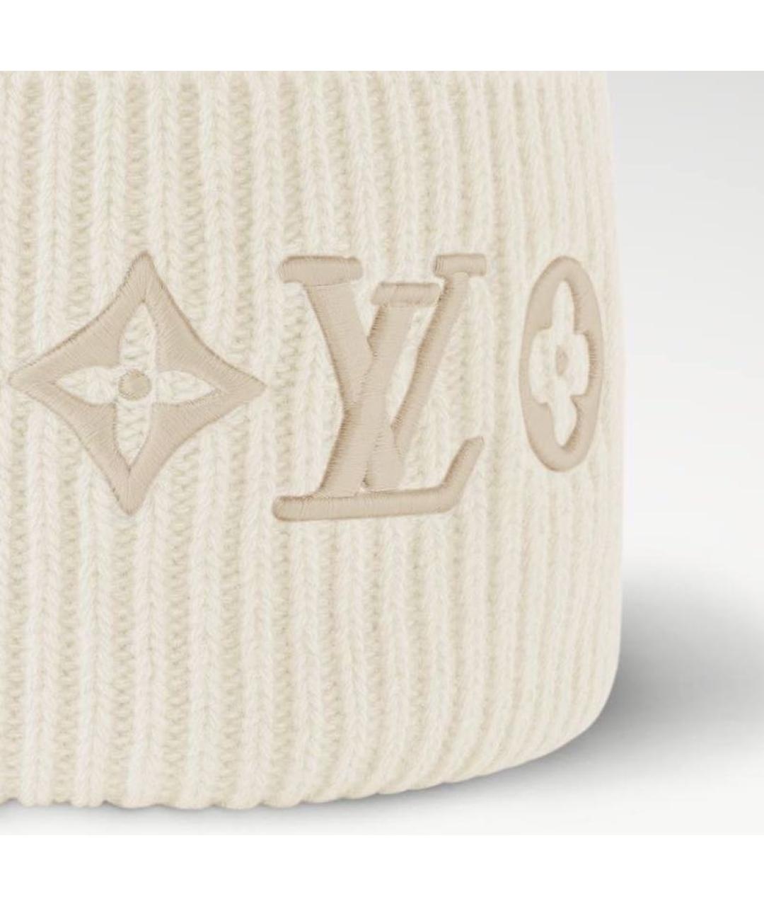 LOUIS VUITTON Белая шерстяная шапка, фото 3