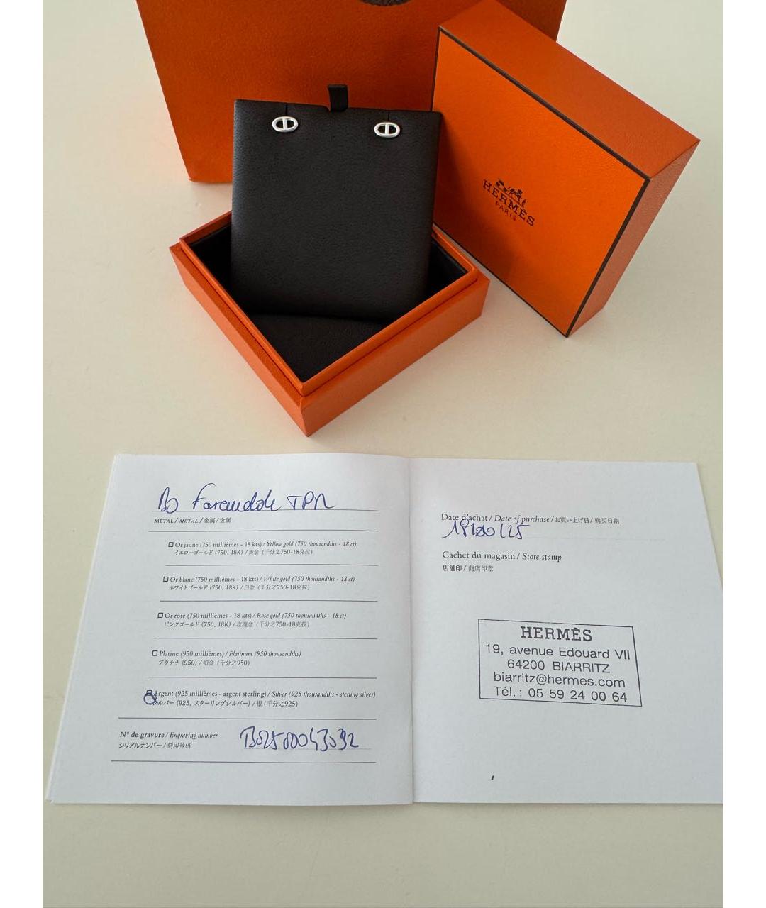 HERMES Серебряные серебряные серьги, фото 6