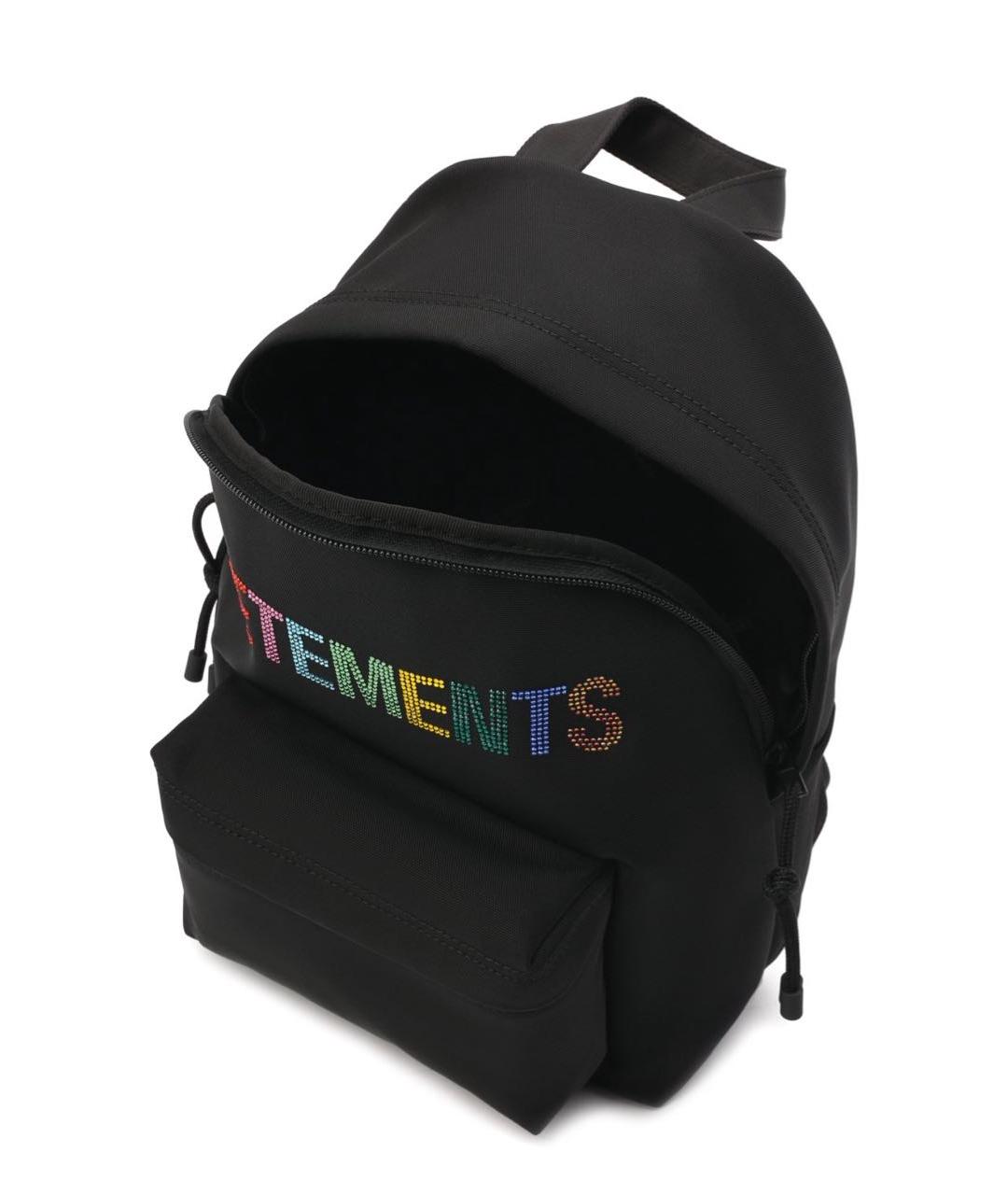 VETEMENTS Черный тканевый рюкзак, фото 5