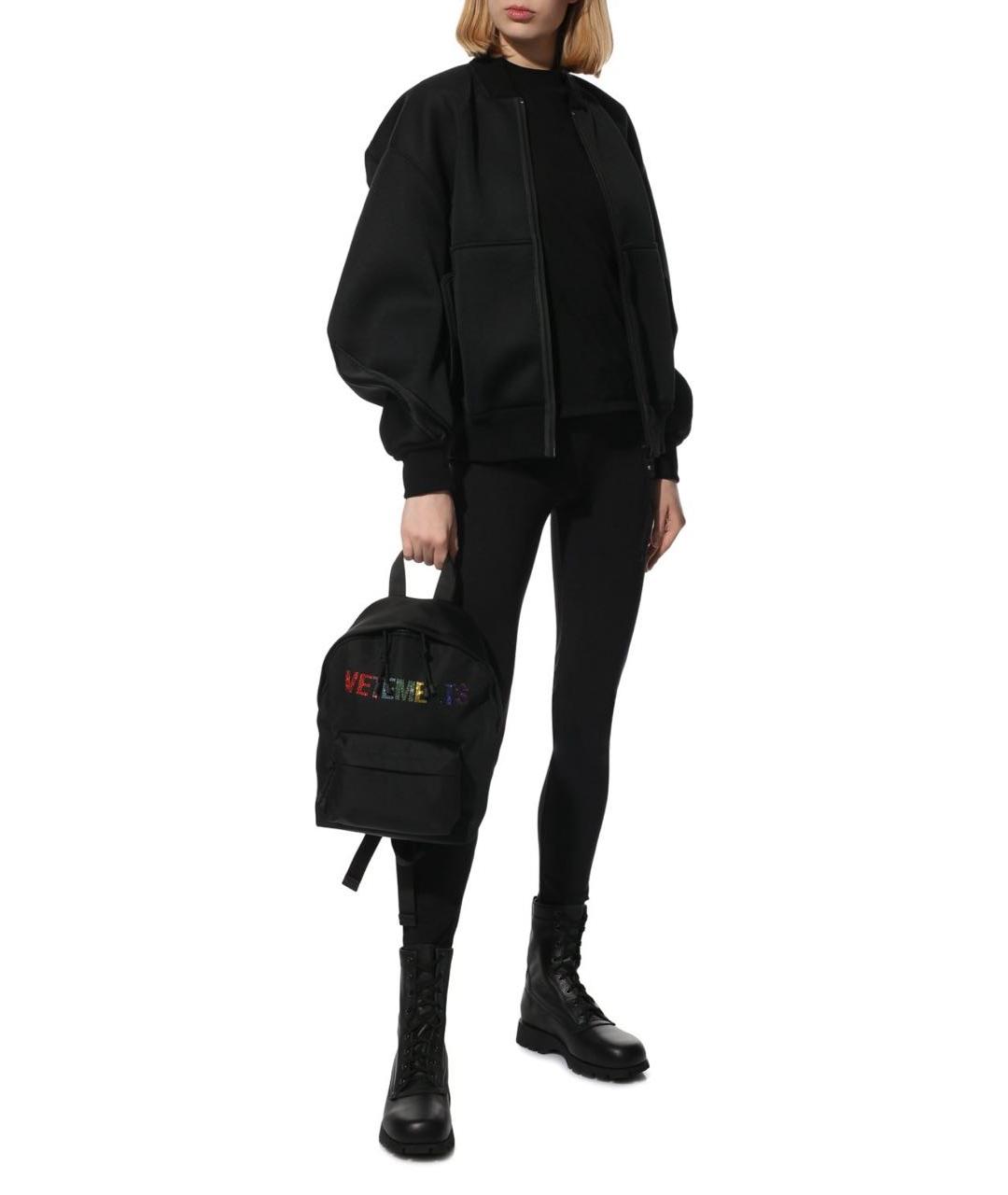 VETEMENTS Черный тканевый рюкзак, фото 8