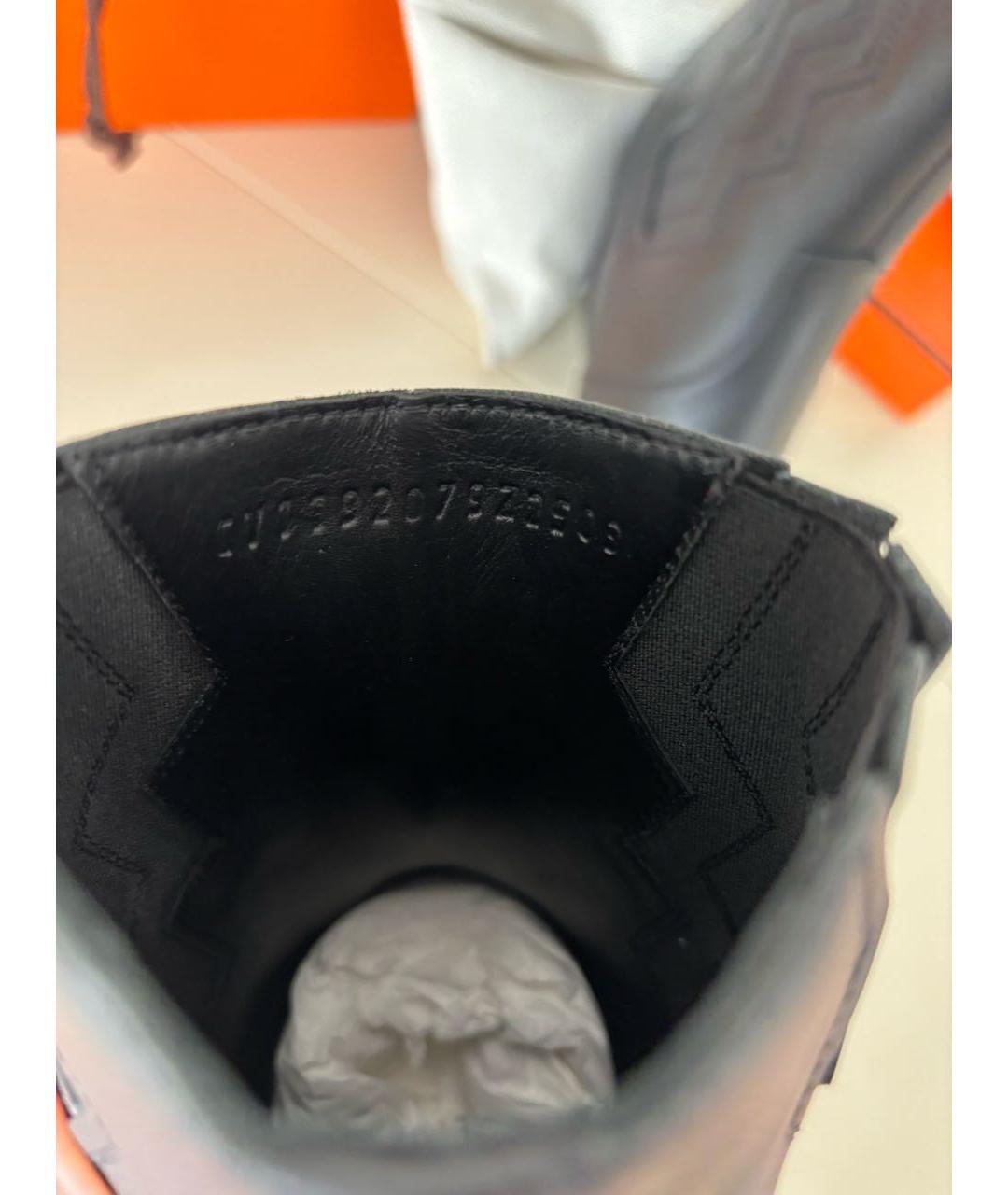 HERMES Черные кожаные ботильоны, фото 6