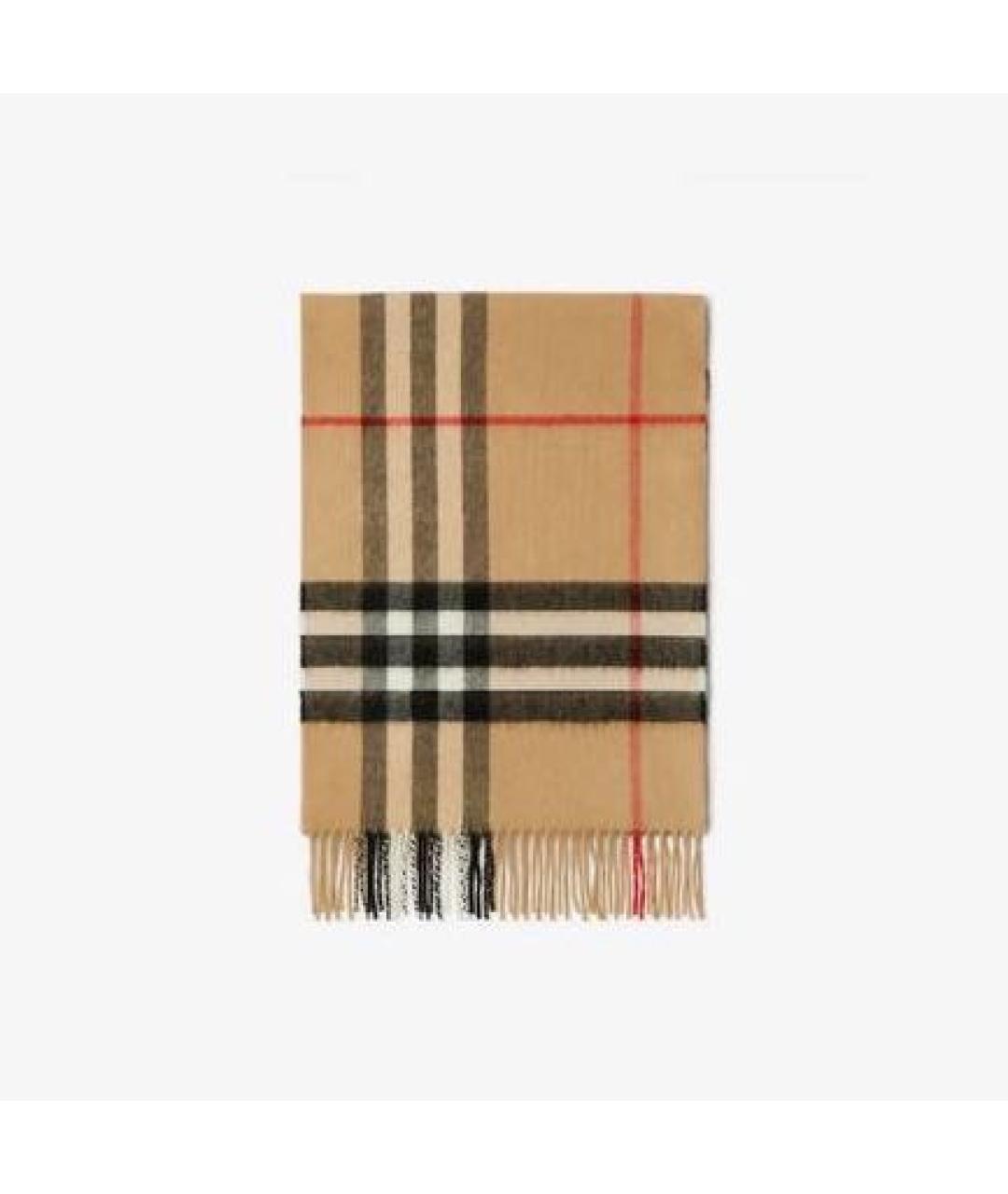 BURBERRY Бежевый кашемировый шарф, фото 2