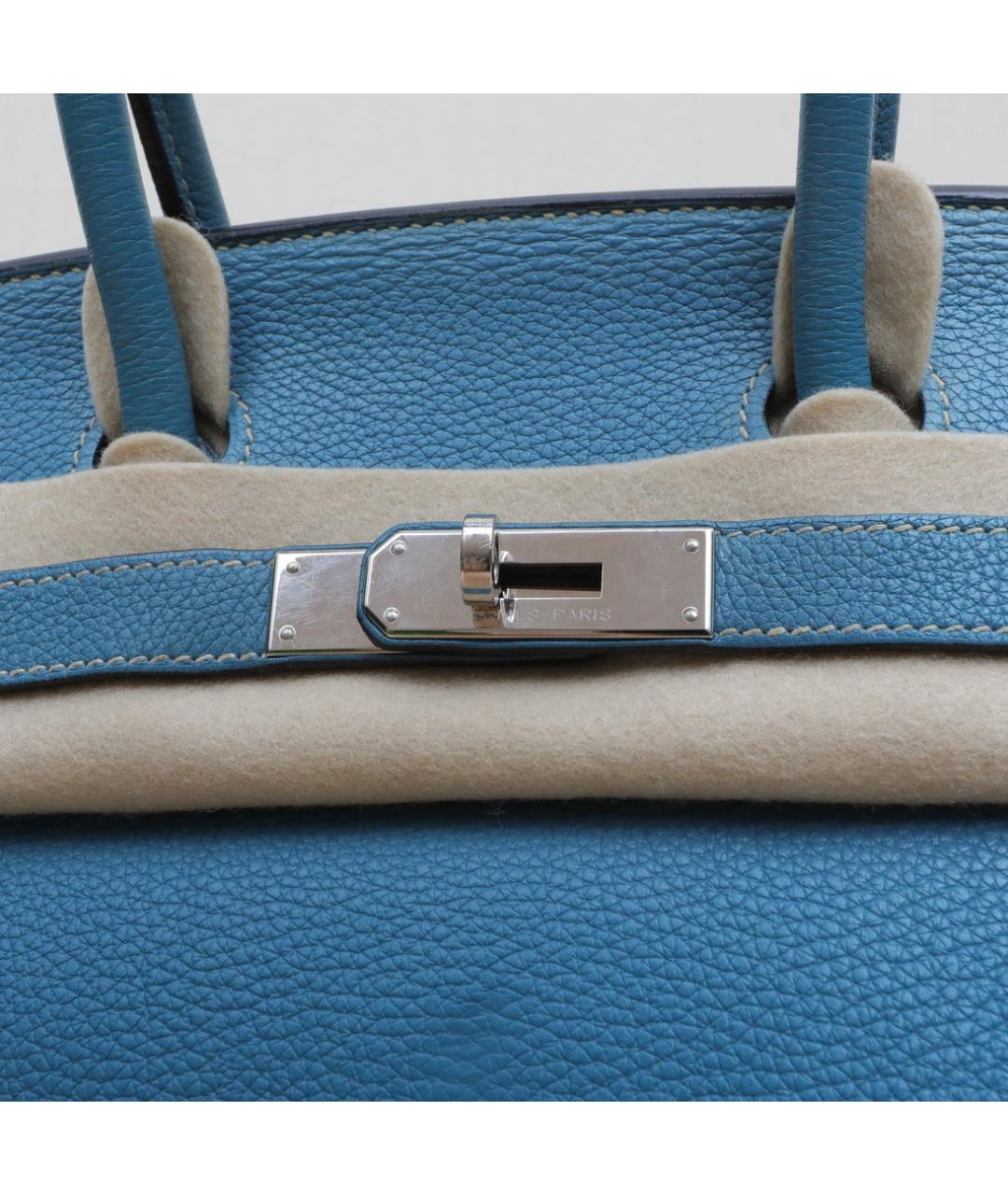 HERMES Синяя кожаная сумка через плечо, фото 6