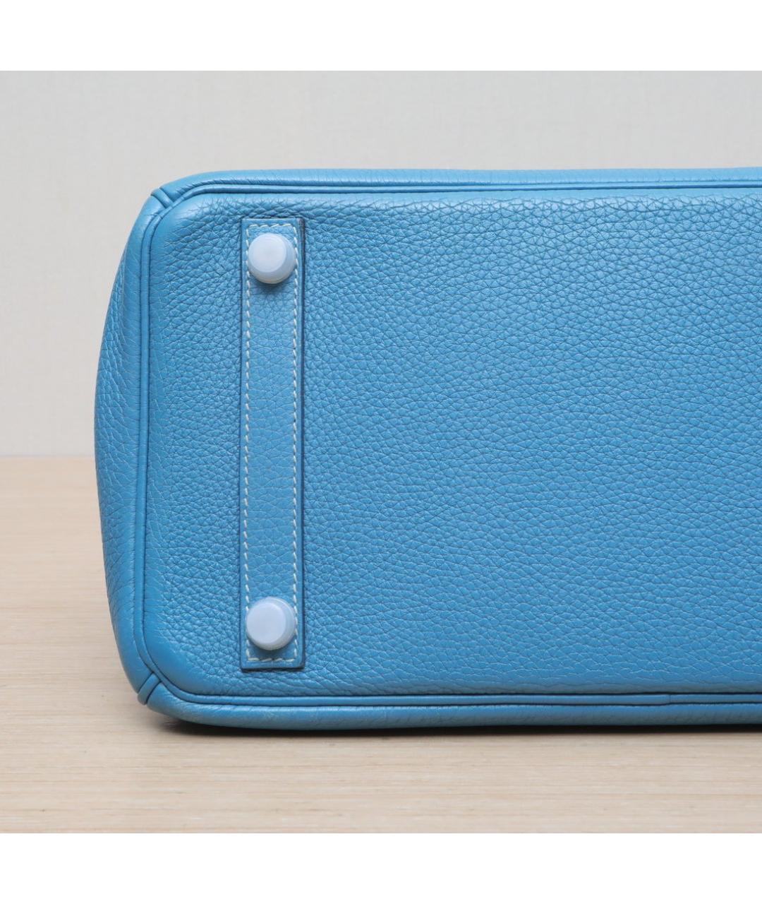 HERMES Синяя кожаная сумка через плечо, фото 7