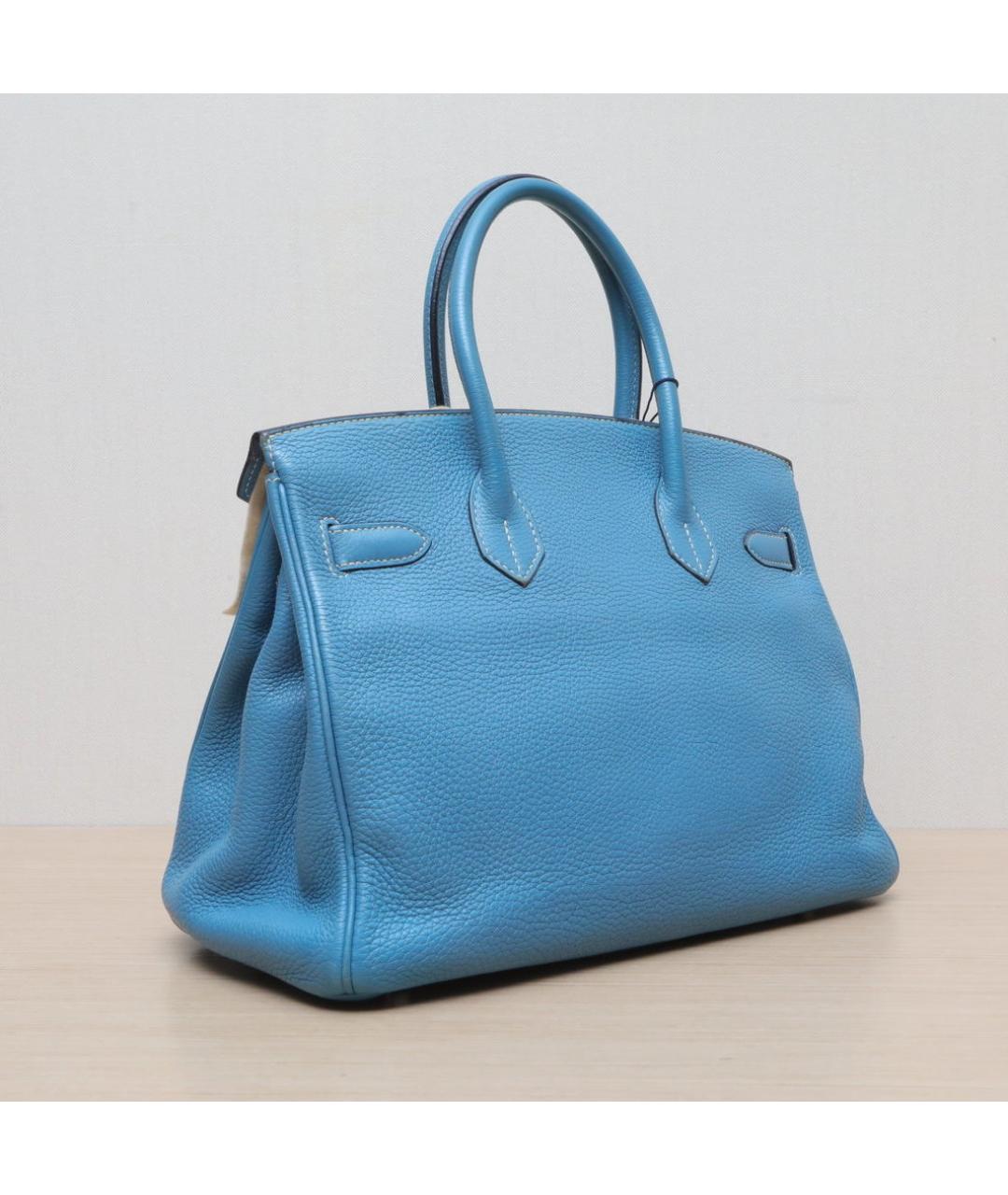 HERMES Синяя кожаная сумка через плечо, фото 4