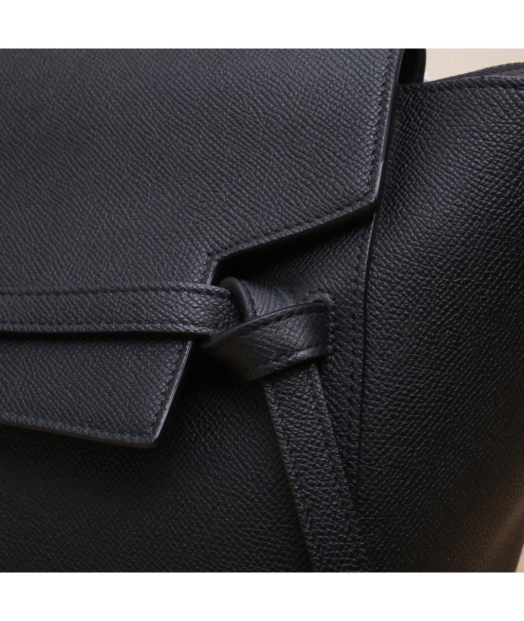 CELINE Черная кожаная сумка через плечо, фото 8