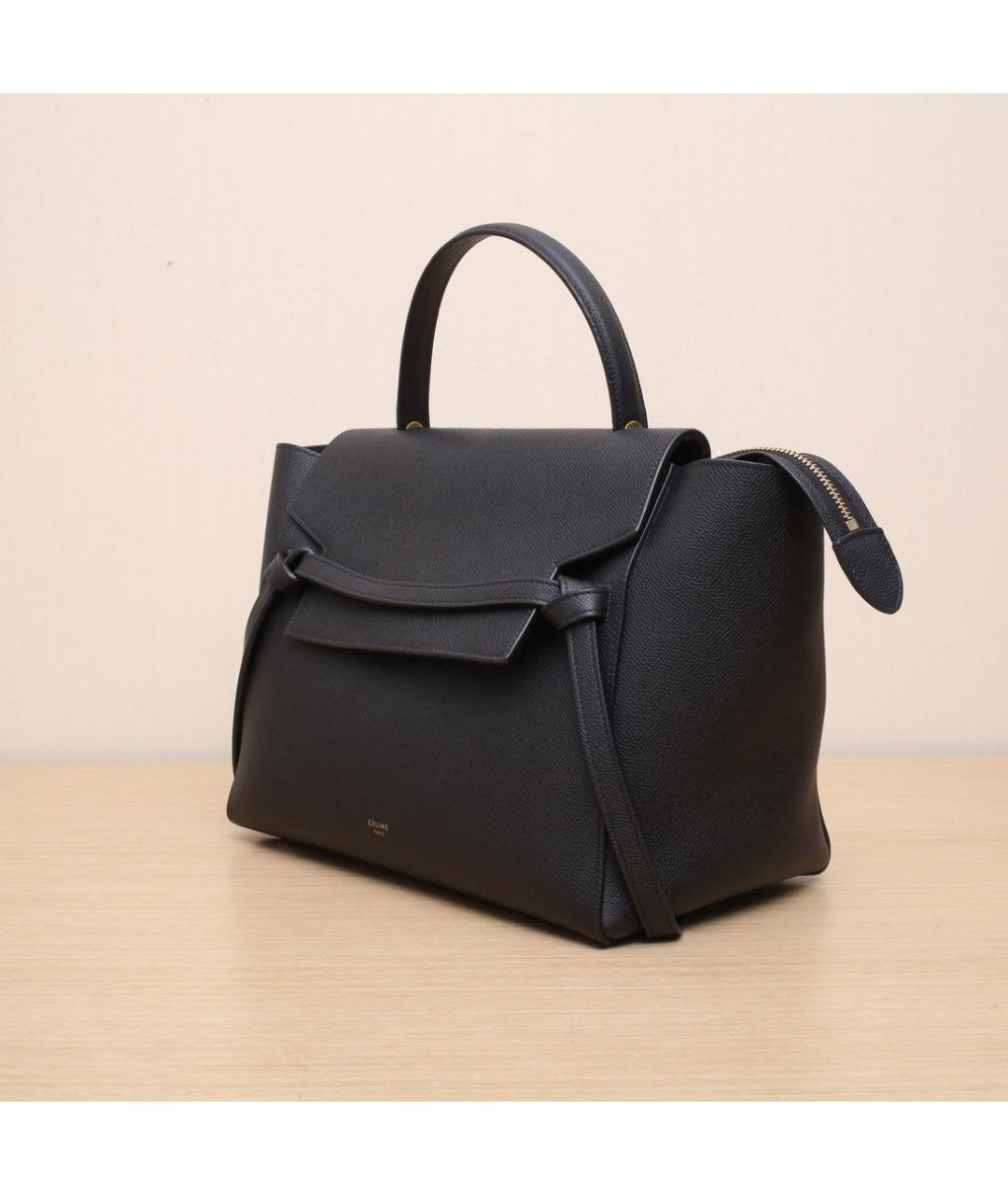 CELINE Черная кожаная сумка через плечо, фото 4