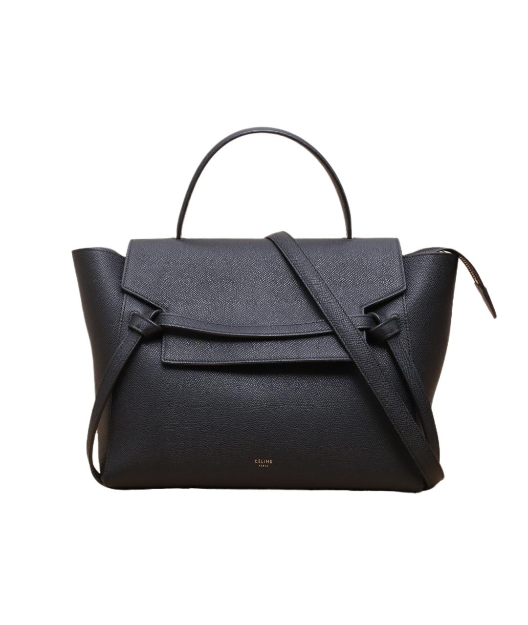 CELINE Черная кожаная сумка через плечо, фото 1