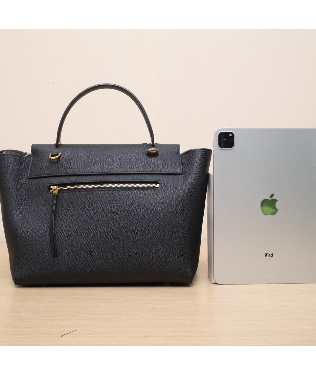 CELINE Черная кожаная сумка через плечо, фото 7