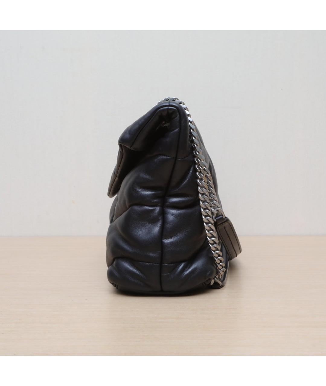 SAINT LAURENT Черная кожаная сумка через плечо, фото 5