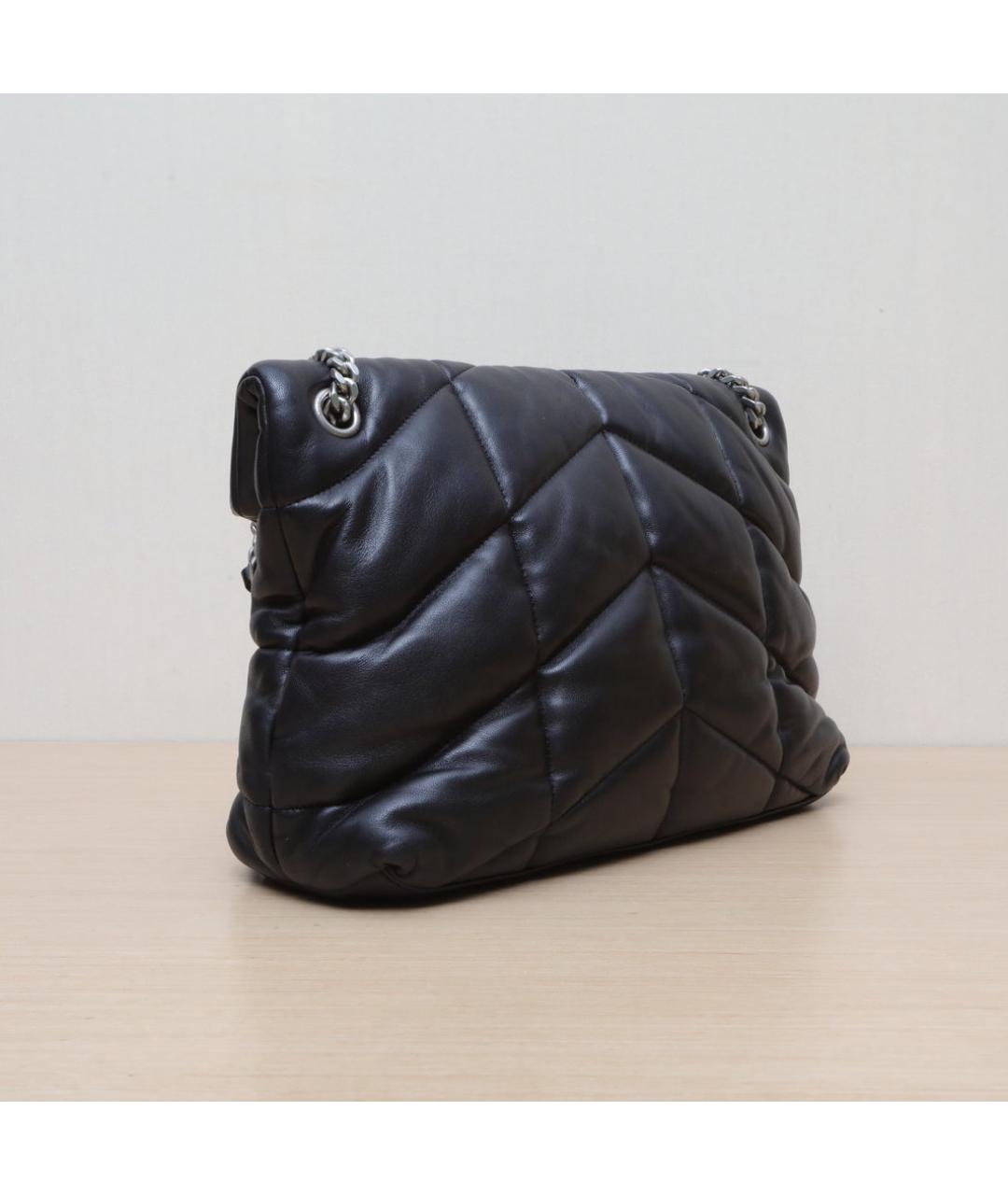 SAINT LAURENT Черная кожаная сумка через плечо, фото 6