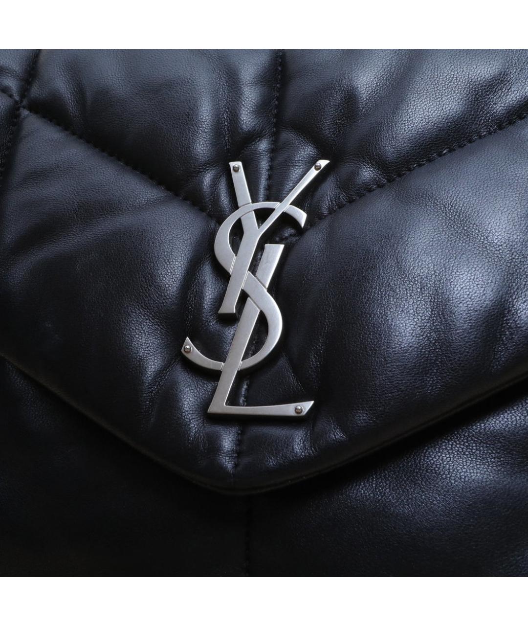 SAINT LAURENT Черная кожаная сумка через плечо, фото 8