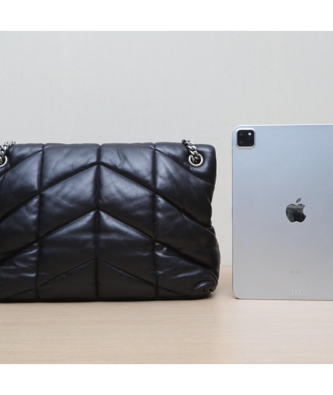 SAINT LAURENT Черная кожаная сумка через плечо, фото 7