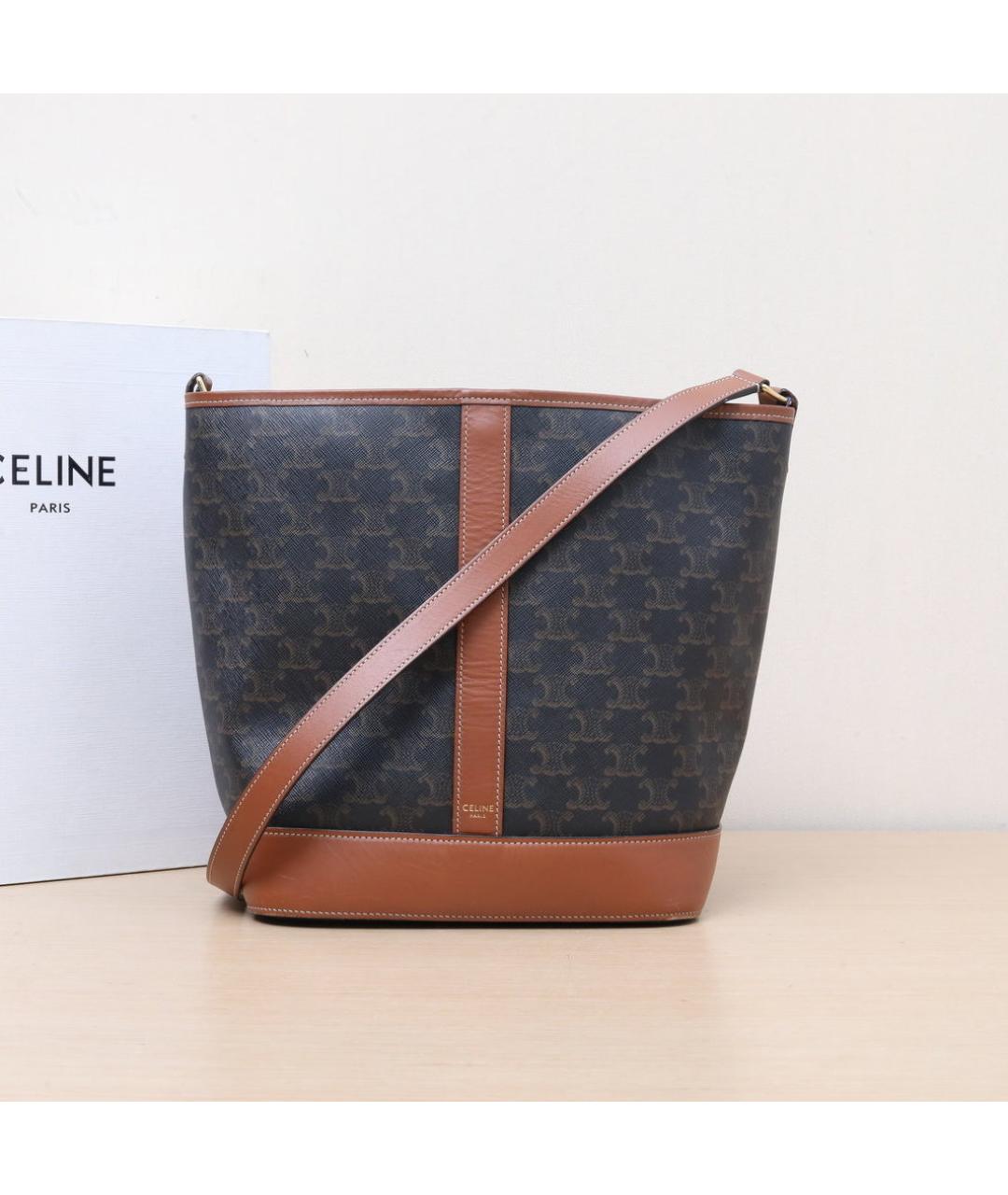 CELINE Коричневая сумка через плечо, фото 2