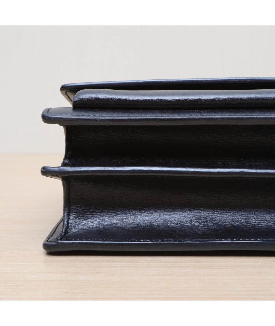 SAINT LAURENT Черная кожаная сумка через плечо, фото 9