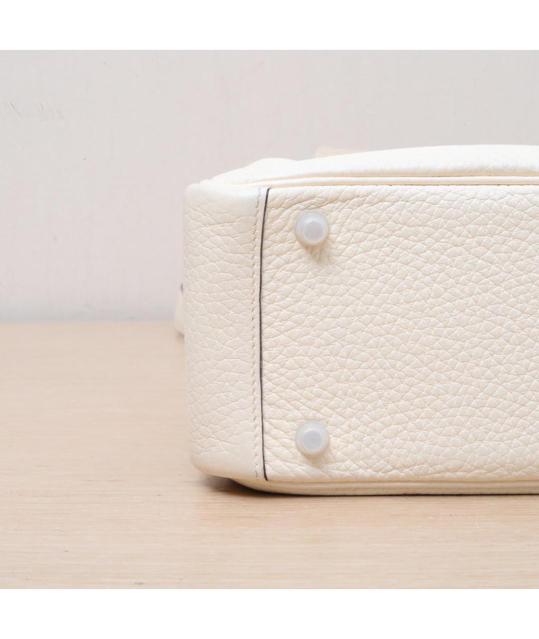 HERMES Белая кожаная сумка через плечо, фото 9