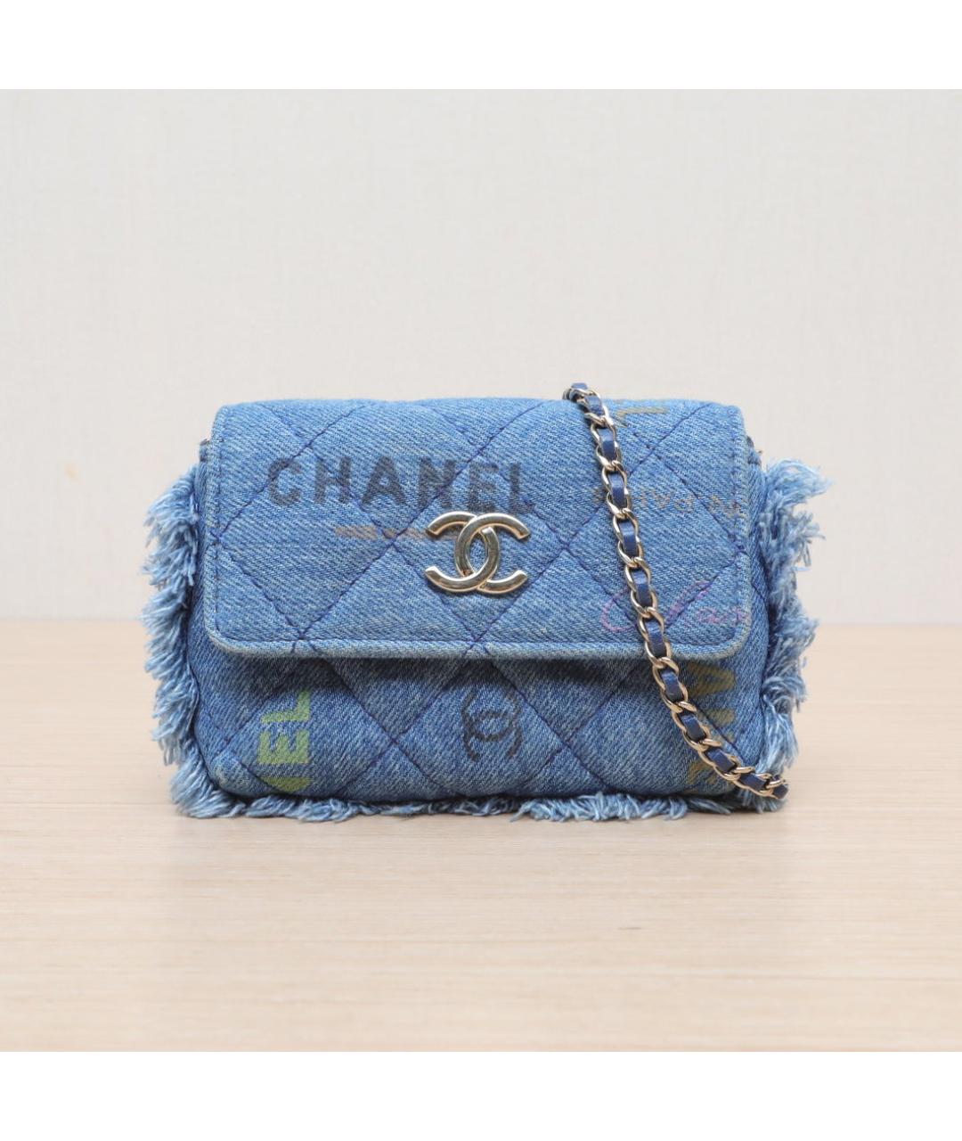 CHANEL Синяя сумка через плечо, фото 3