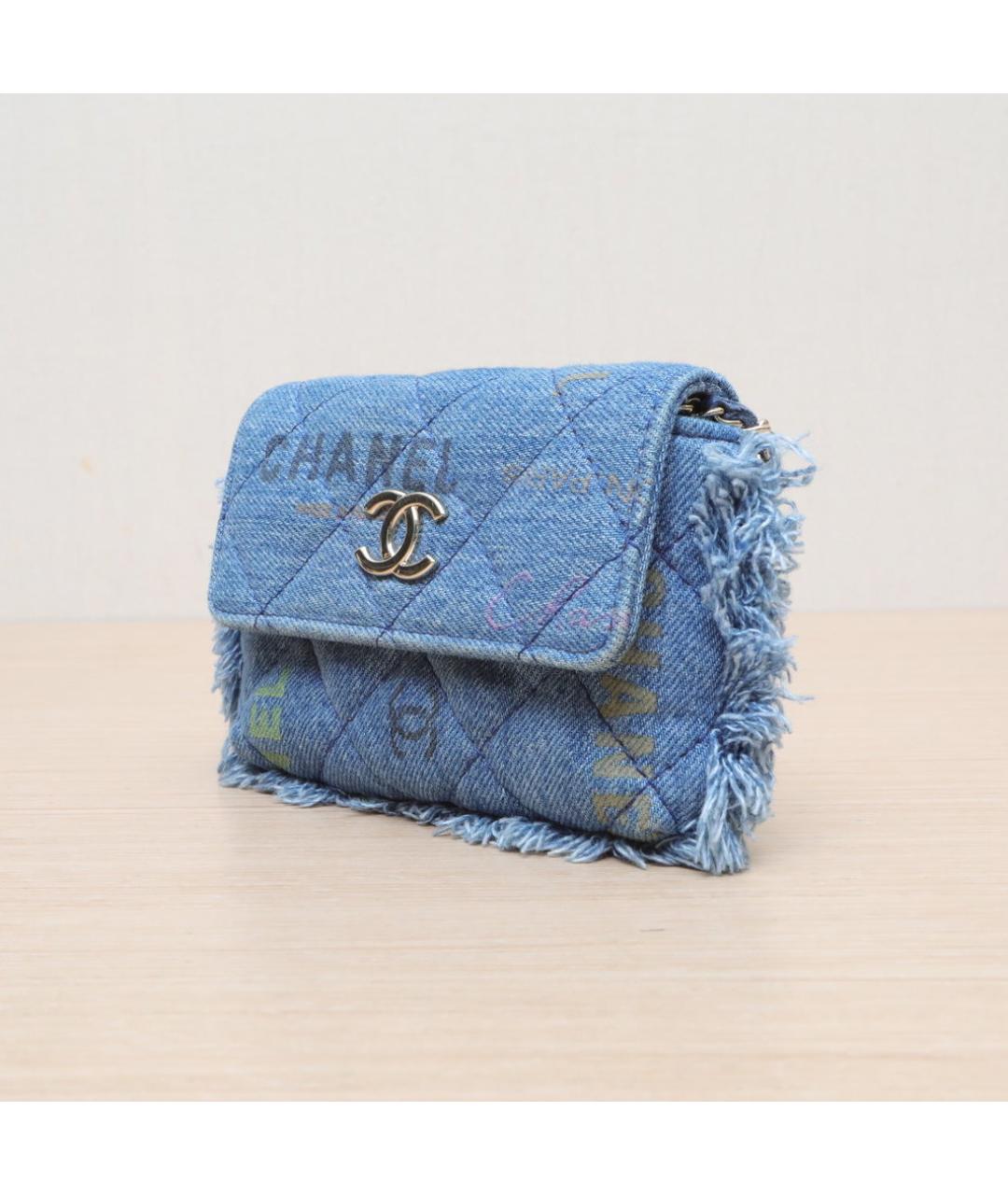 CHANEL Синяя сумка через плечо, фото 4