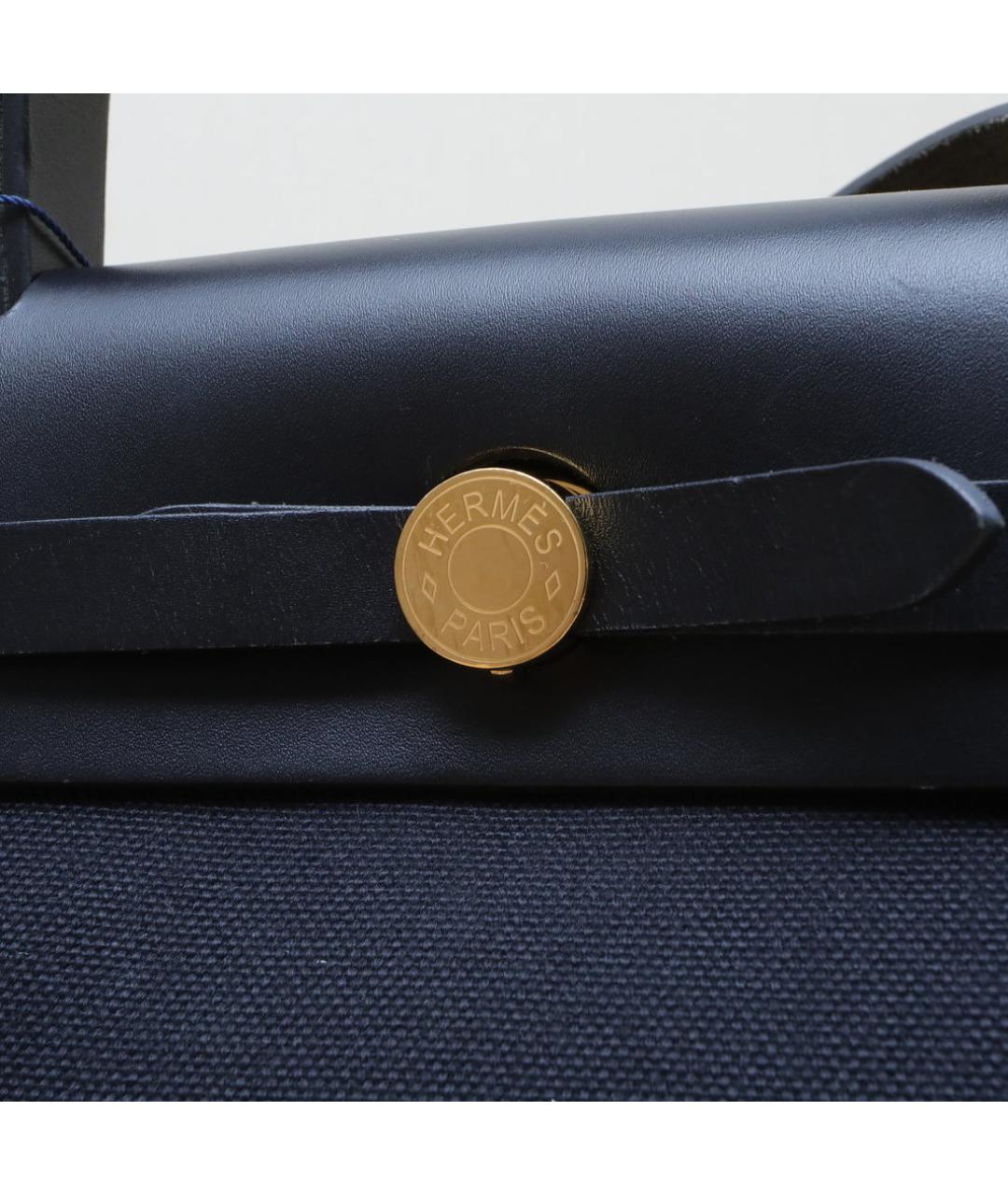 HERMES Черная кожаная сумка с короткими ручками, фото 8
